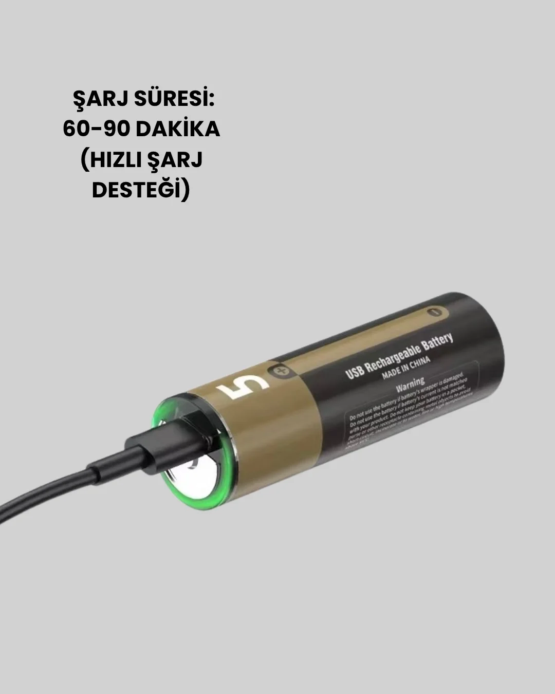 Tekrar Şarj Edilebilir AA USB Type-C Pil | 1000+ Döngü | 1.5V Sabit Voltaj Fiyatı, Yorumları ve Özellikleri
