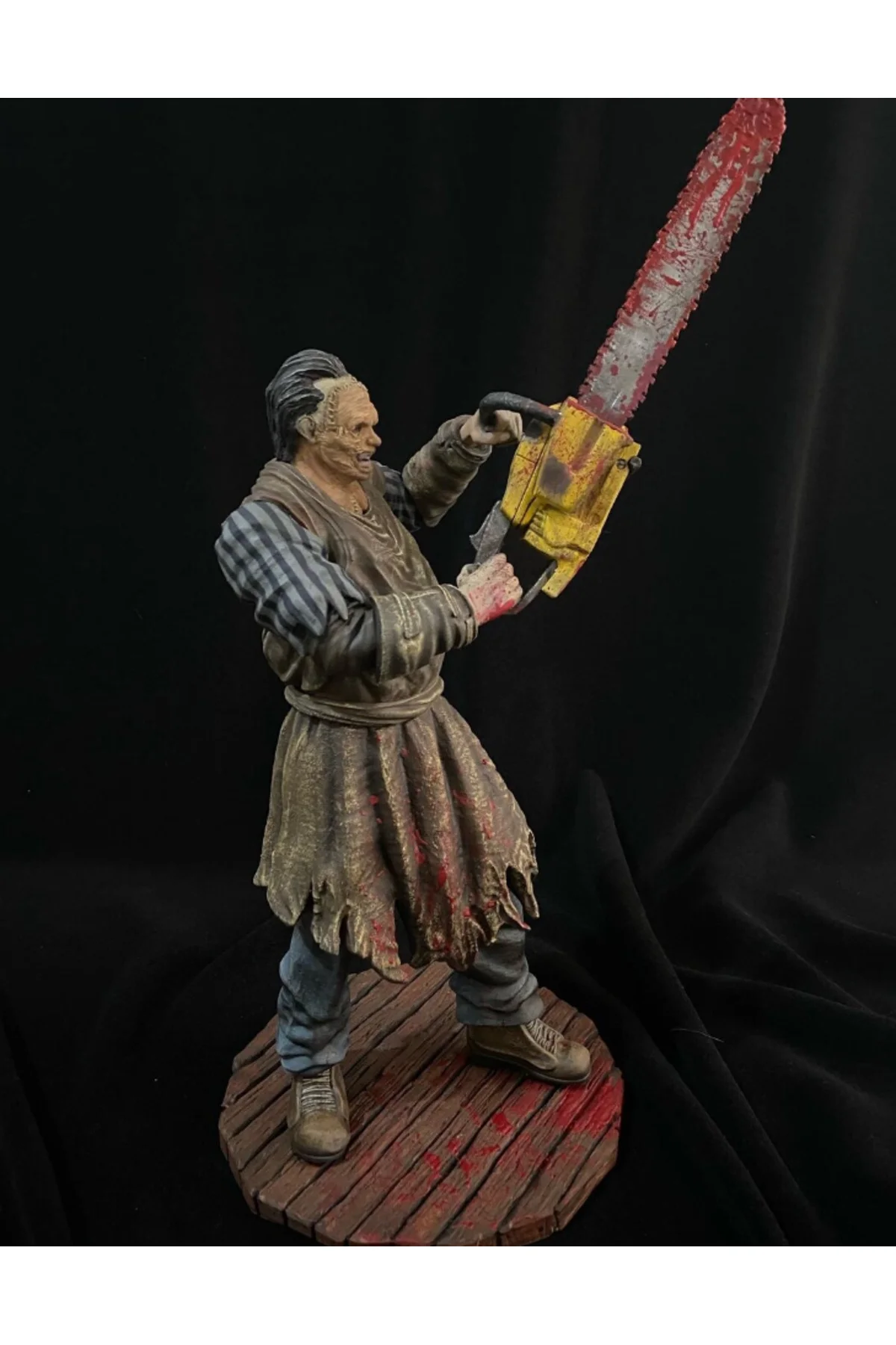 Teksas Katliamı Leatherface Figür Deri Surat Figürü 25CM Büyük Boy