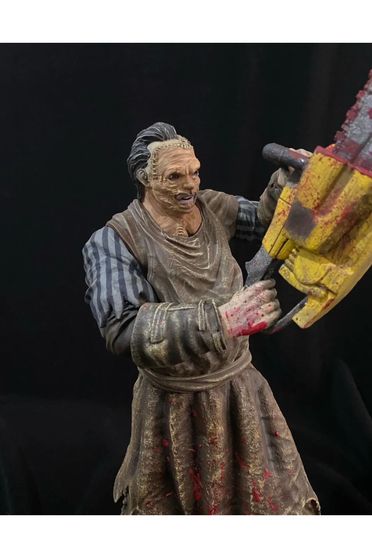 Teksas Katliamı Leatherface Figür Deri Surat Figürü 25CM Büyük Boy
