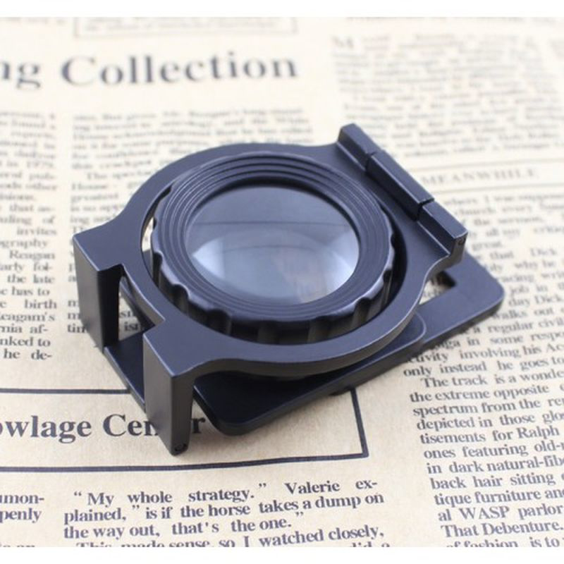 Tekstilciler Için  Kumaş Kontrolü Büyüteç Katlanan Metal 15X Büyü