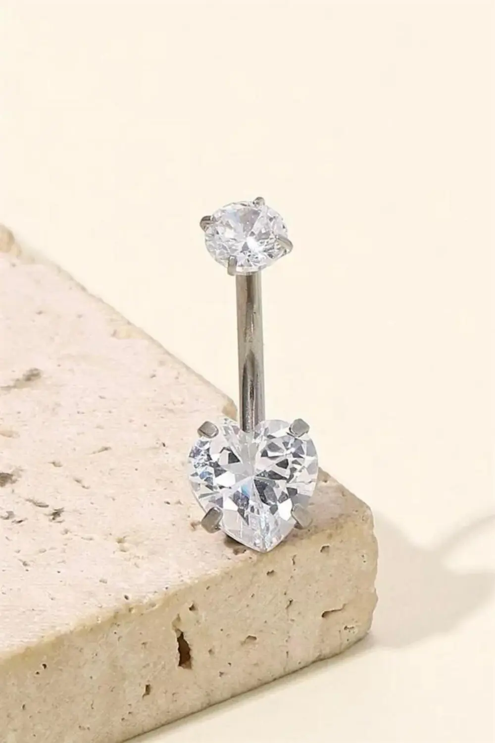 Tektaş Kalp Göbek Piercing | Cerrahi Çelik