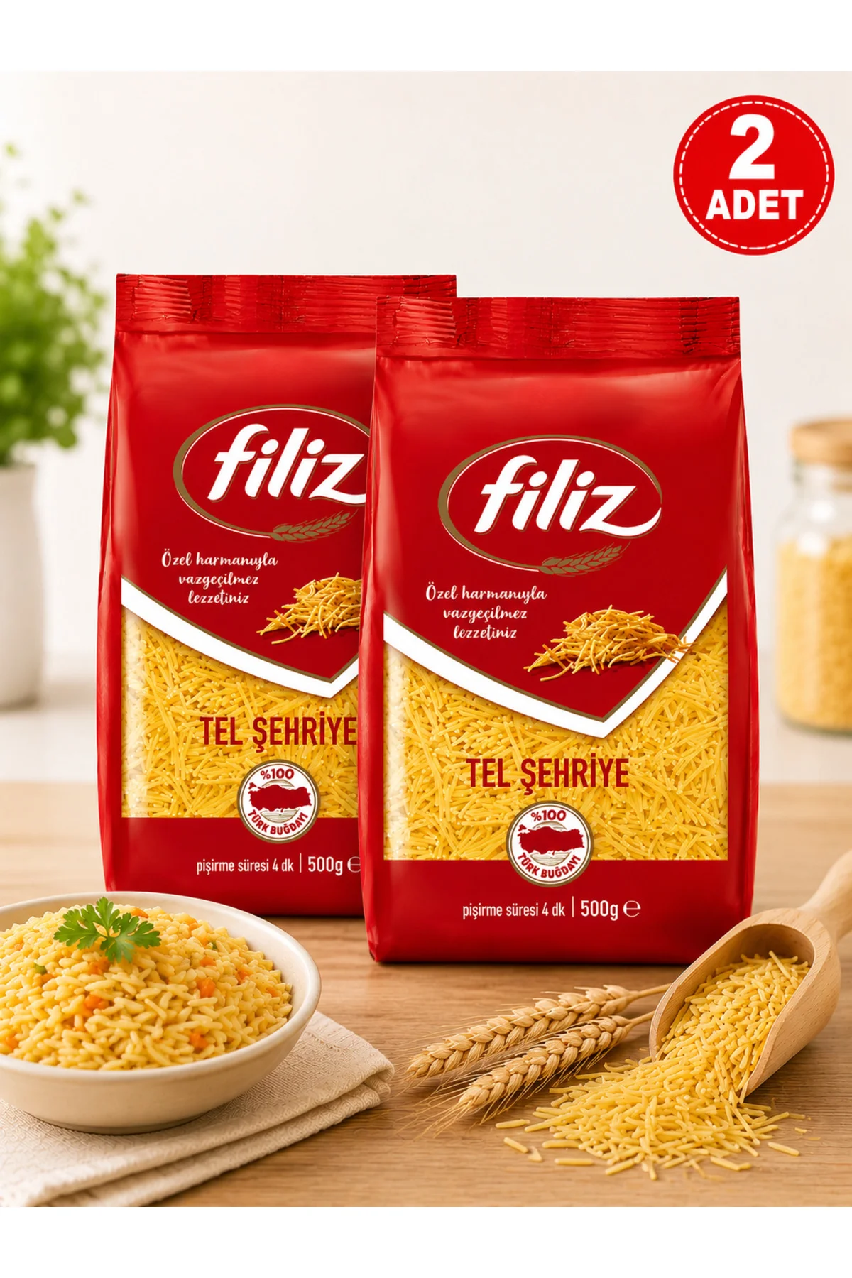 Tel Şehriye 500 g 2 Adet | Geleneksel Lezzet | Güven Bitkisel