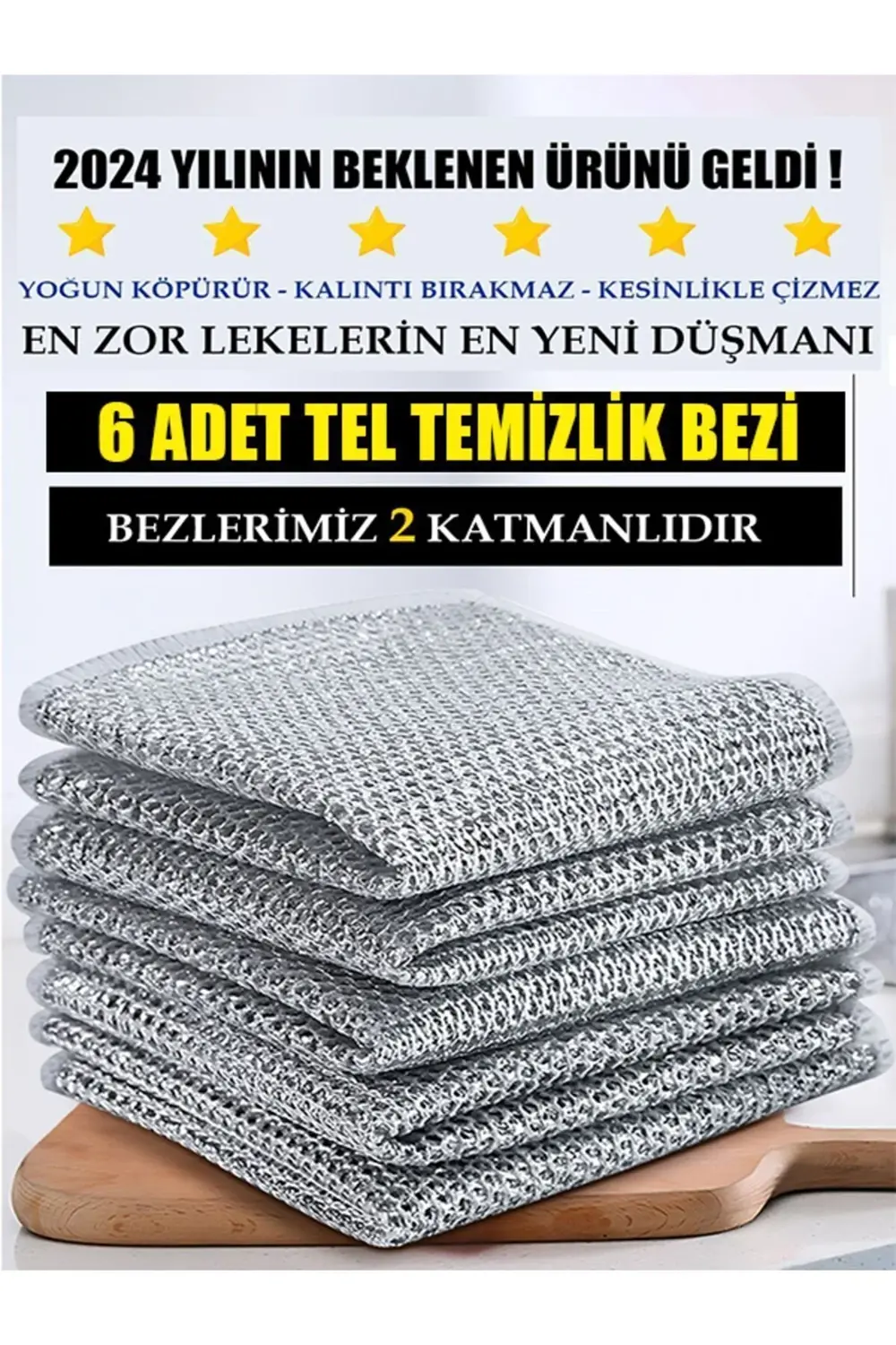 TEL TEMİZLİK BEZİ - 6 ADET