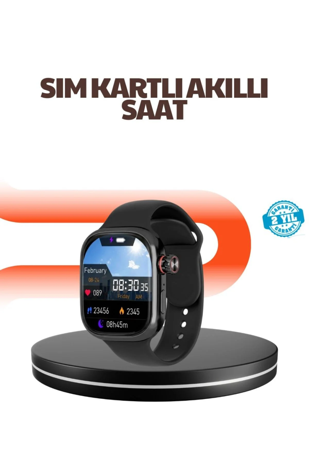 Telefon Bağımsız Sım Kartlı Akıllı Saat Nabız Ölçerli