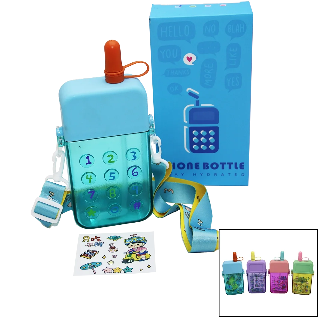 Telefon Modeli Renkli Mika Kristal Suluk Matara Pipetli - Vidalı Kapak - Askılı 300ml Bx40 Fiyatı, Yorumları ve Özellikleri