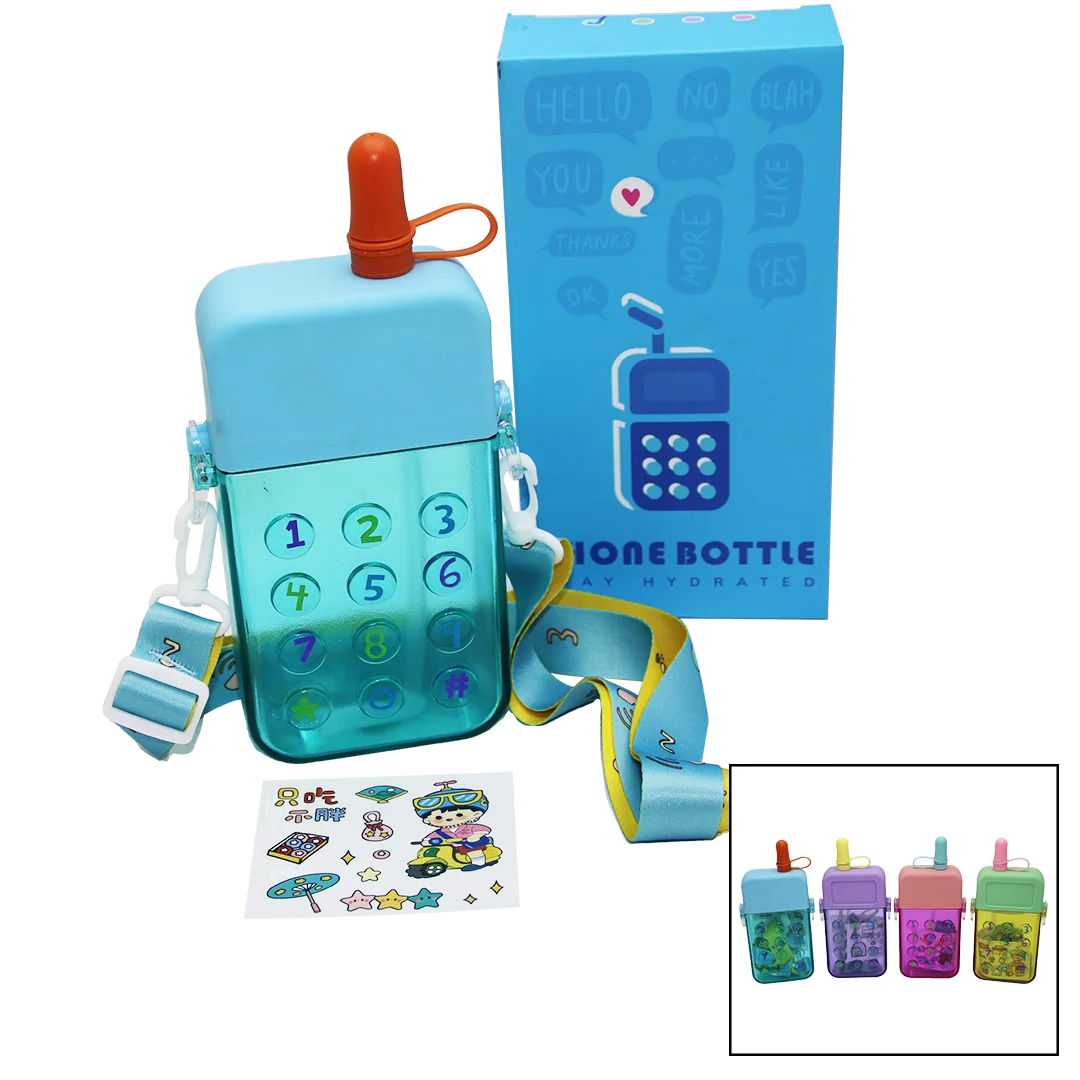 Telefon Modeli Renkli Mika Kristal Suluk Matara Pipetli - Vidalı Kapak - Askılı 300ML Fiyatı, Yorumları ve Özellikleri