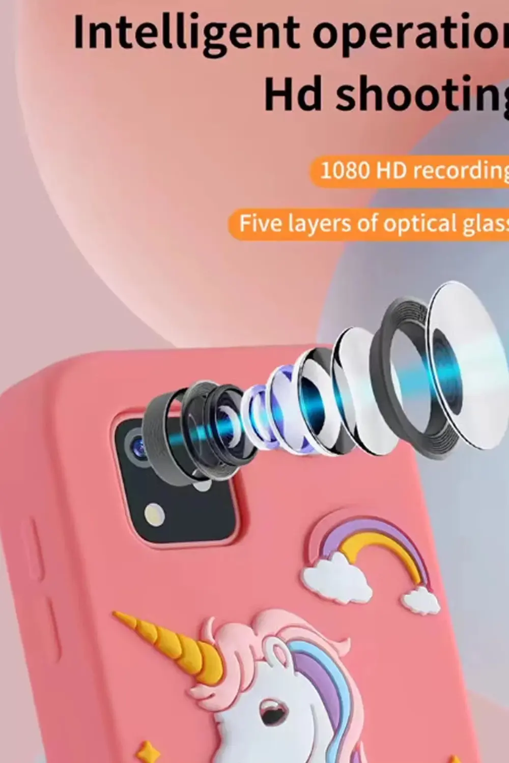 Telefon Modelli Çocuk Dijital Fotoğraf Makinası Çift Kameralı Dok