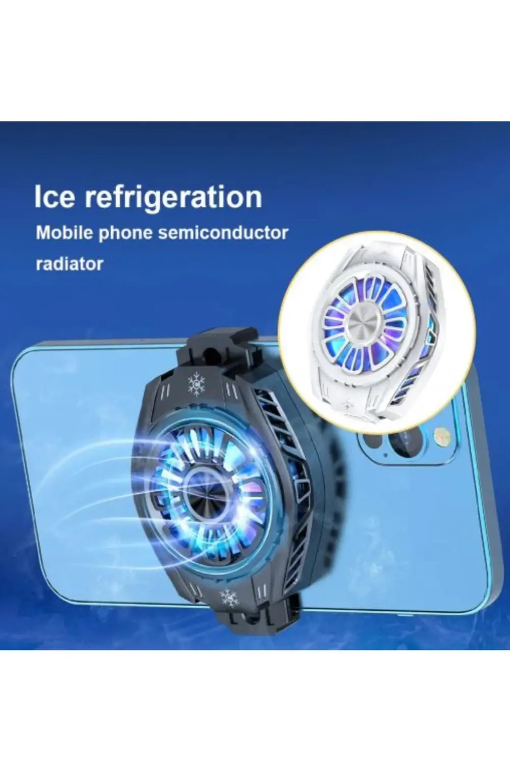 Telefon Oyunları İçin Soğutucu Radyatör Type-C Bağlantılı Işıklı