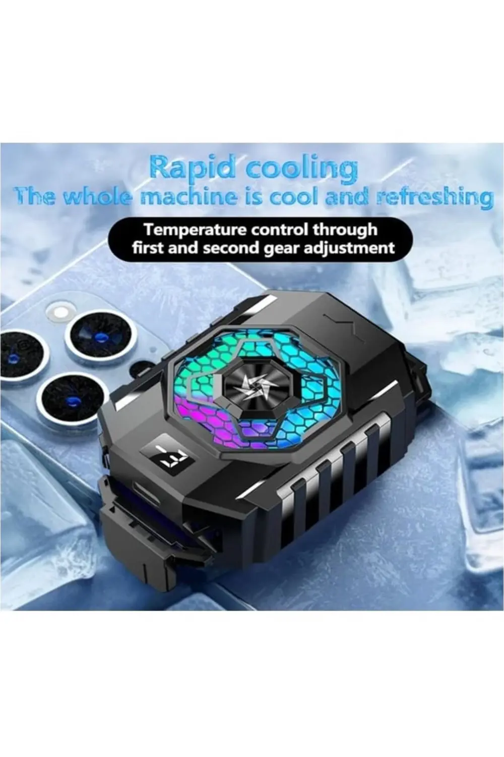 Telefon Oyunları İçin Soğutucu Radyatör Type-C Bağlantılı 2 Kadem