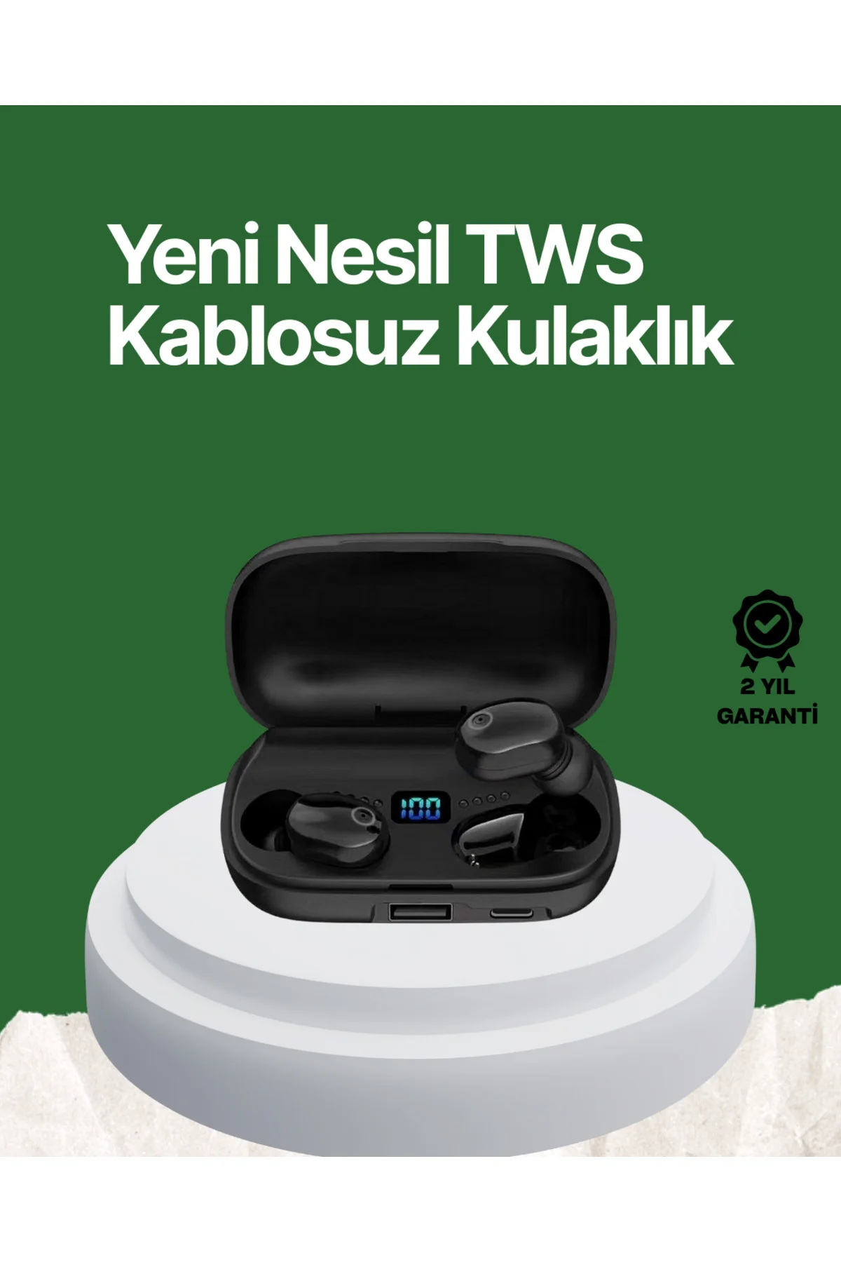 Telefon Şarj Destekli 1800 mAh A10s TWS Kablosuz Kulak İçi Kulakl