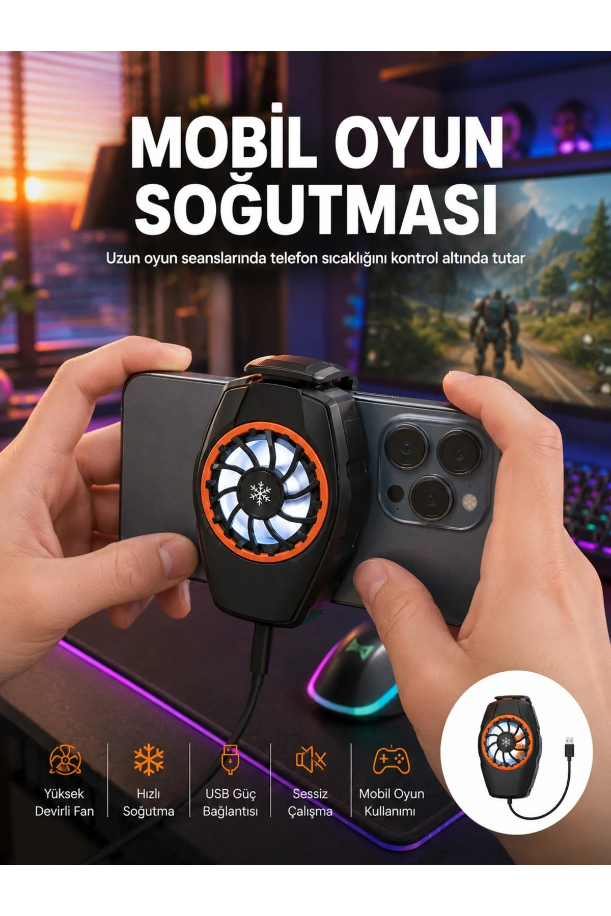Telefon Soğutucu Cep Telefon Soğutma Fanı Radyatör