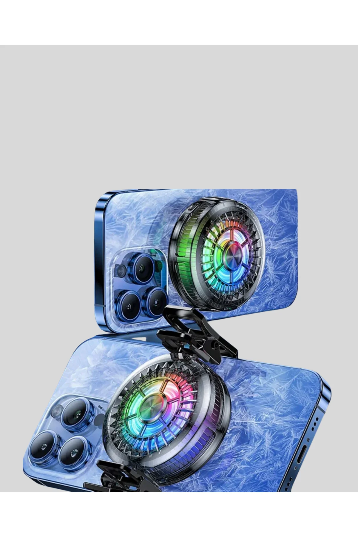 Telefon Soğutucu Fan RGB Işık Mobil Gaming İçin Süper Soğutma