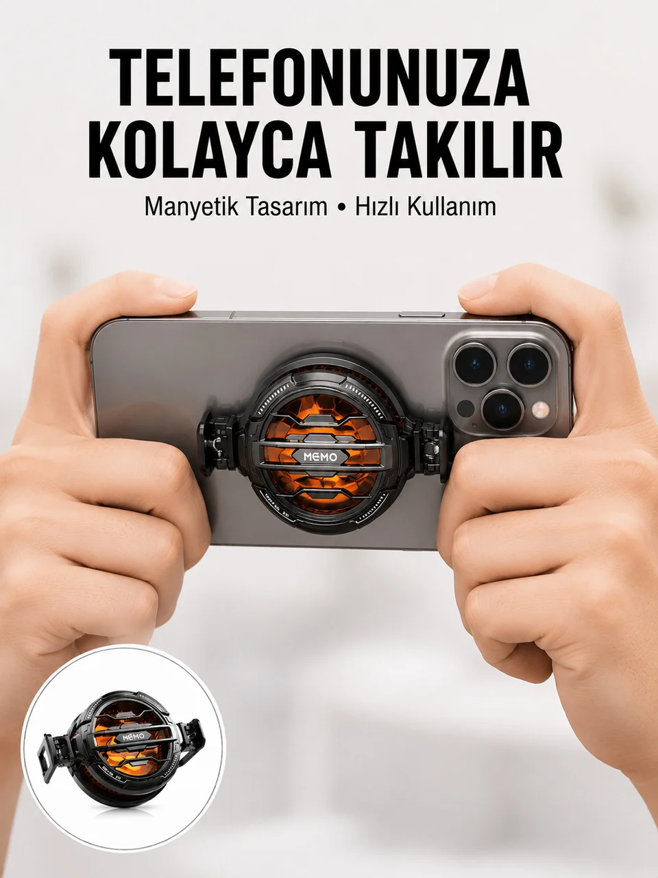 Telefon Soğutucu Led Işık Efektli Power Aparatlı Sessiz Ve Taşınabilir Model Yeni Nesil - Lisinya