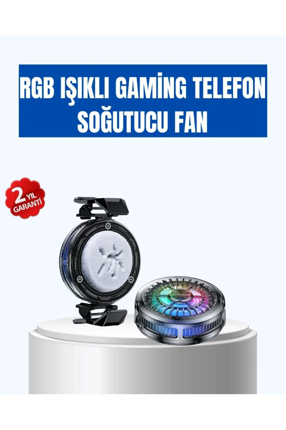 Telefon Soğutucu Rgb Fan Sessiz Çalışma Tüm Modeller Uyumlu