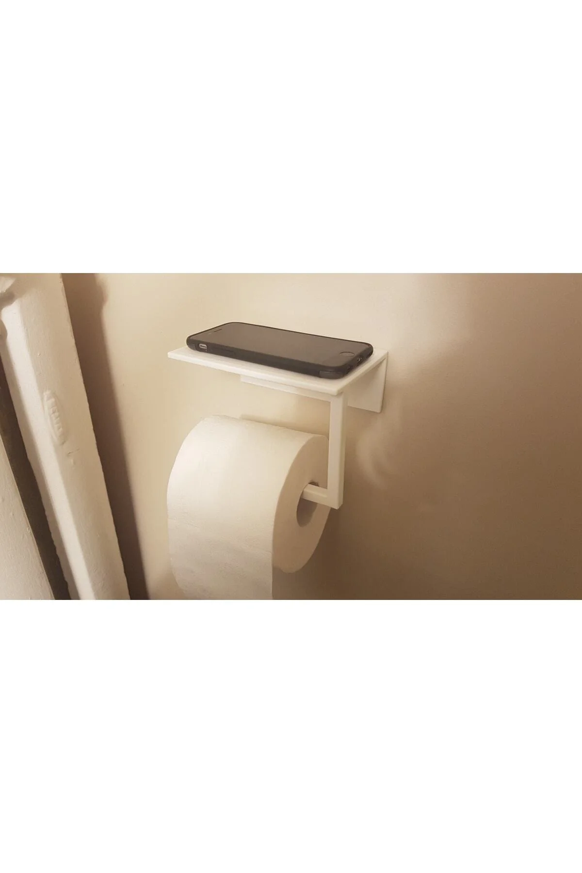 Telefon Standlı Tutuculu Tuvalet Kağıtlığı