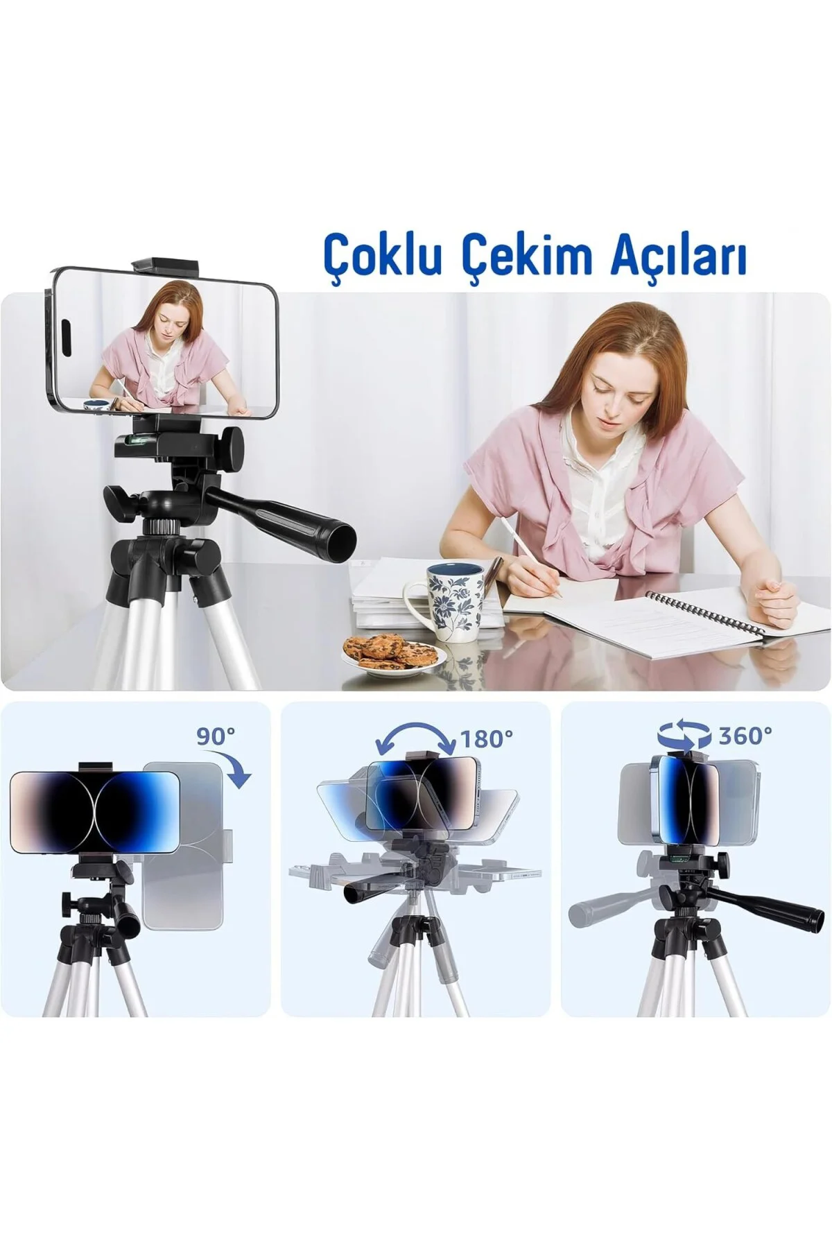 Telefon Tripodu – 33-110cm Katlanabilir Tripod Telefon Tutucu, 36 Telefon Tripodu – 33-110cm Katlanabilir Tripod Telefon Tutucu, 36