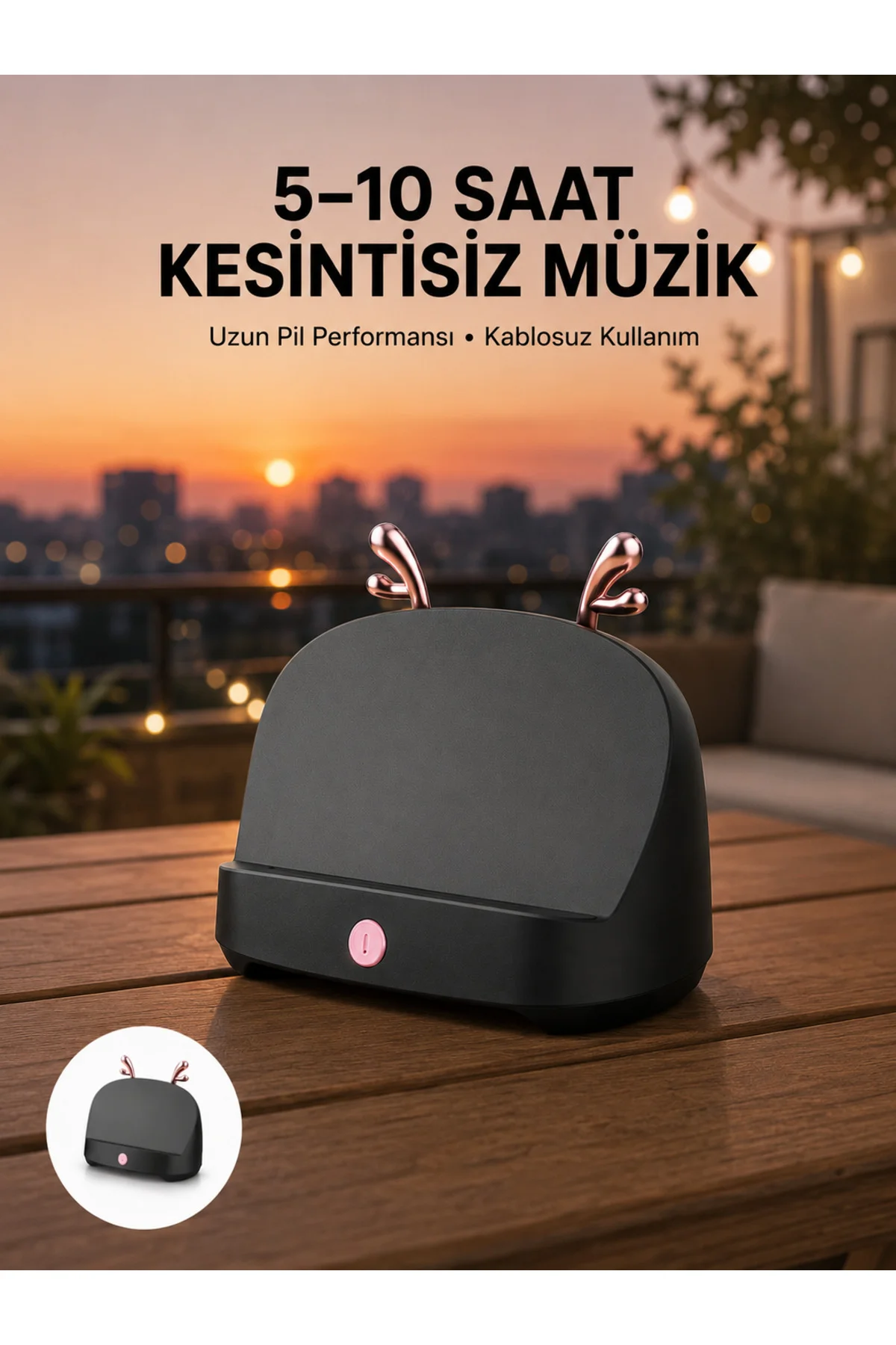 Telefon Tutucu Bluetooth Hoparlör Geyikli Renkli Uzun Ömürlü