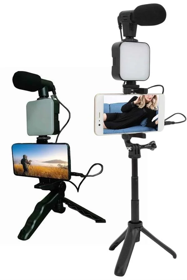 Telefon Tutucu Led Işıklı Kumandalı Mikrofon Telefon Vlog Video Kayıt Fiyatı, Yorumları ve Özellikleri