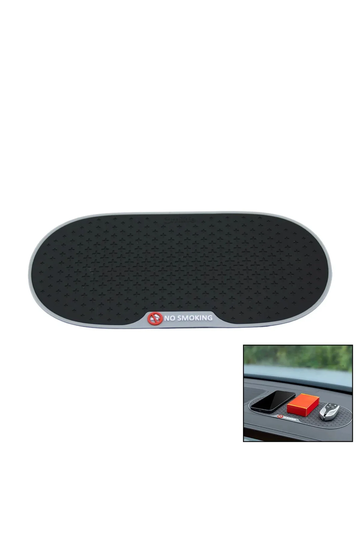 Telefon Tutucu - Silikon Oto - Araç İçi Torpido Kaydırmaz Organizer 29X14CM