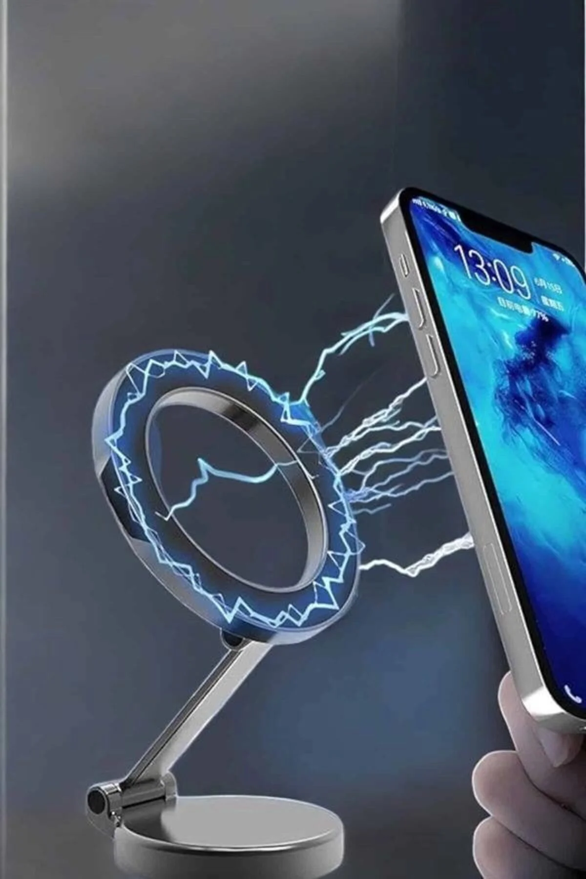 Telefon Tutucu Tüm Arabalara Uyumlu Araç İçi Katlanabilir Manyeti