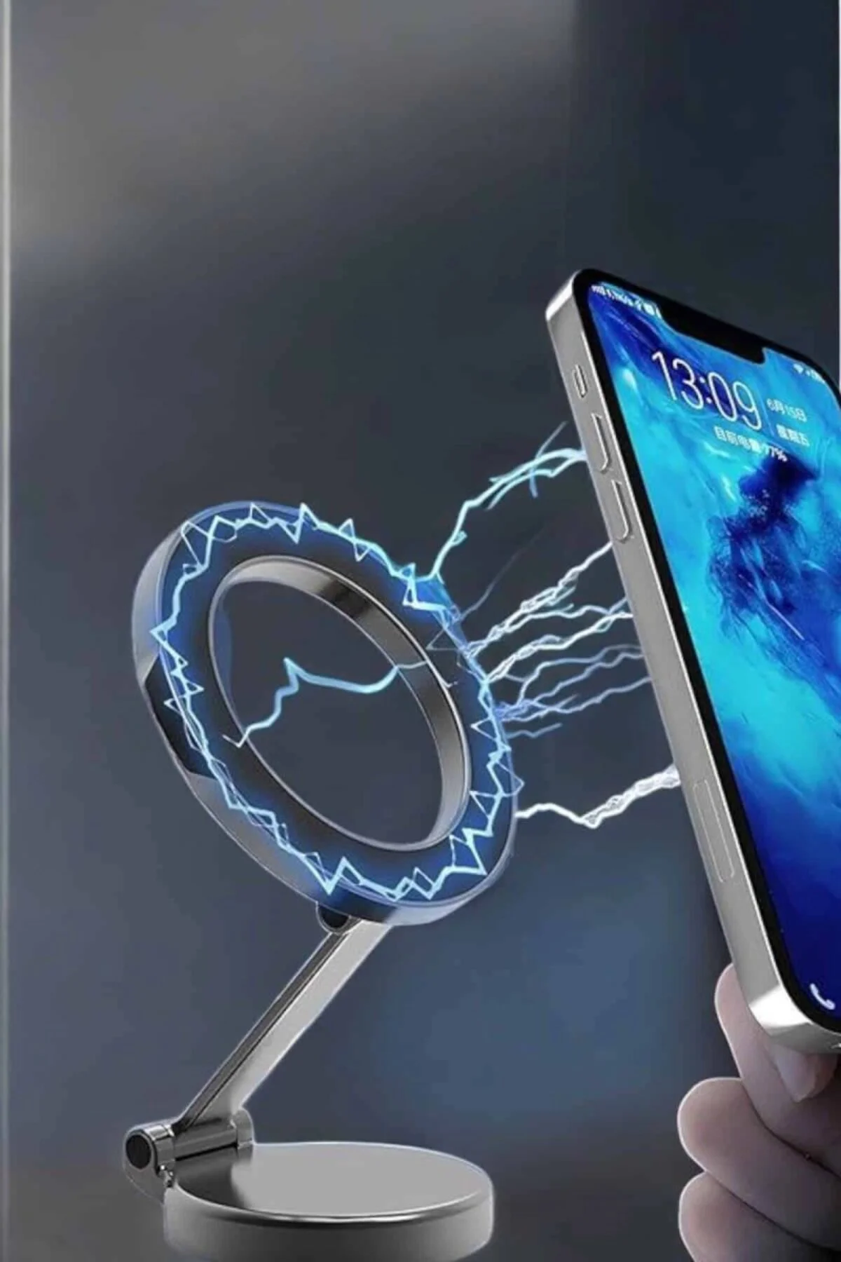 Telefon Tutucu Tüm Arabalara Uyumlu Araç İçi Katlanabilir Manyetik Tasarım