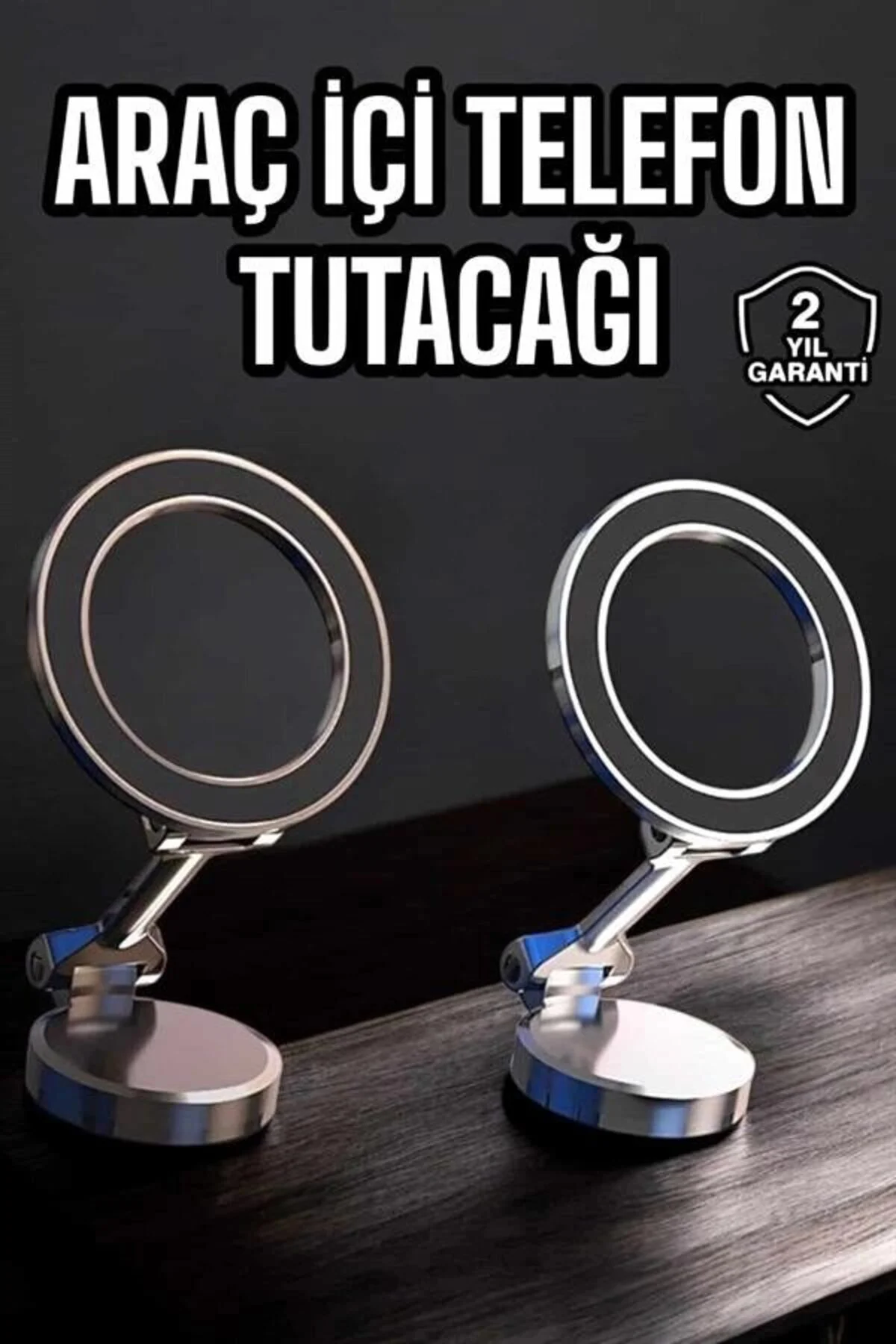 Telefon Tutucu Tüm Arabalara Uyumlu Araç İçi Katlanabilir Manyeti