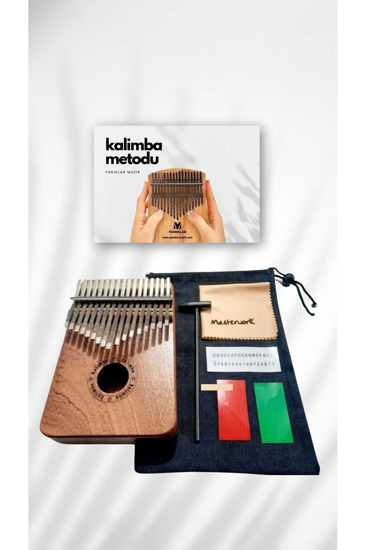 Telefon Tutuculu 17 Tuşlu Maun Kalimba + Çekiç Ve Kılıf + Kalimba Telefon Tutuculu 17 Tuşlu Maun Kalimba + Çekiç Ve Kılıf + Kalimba