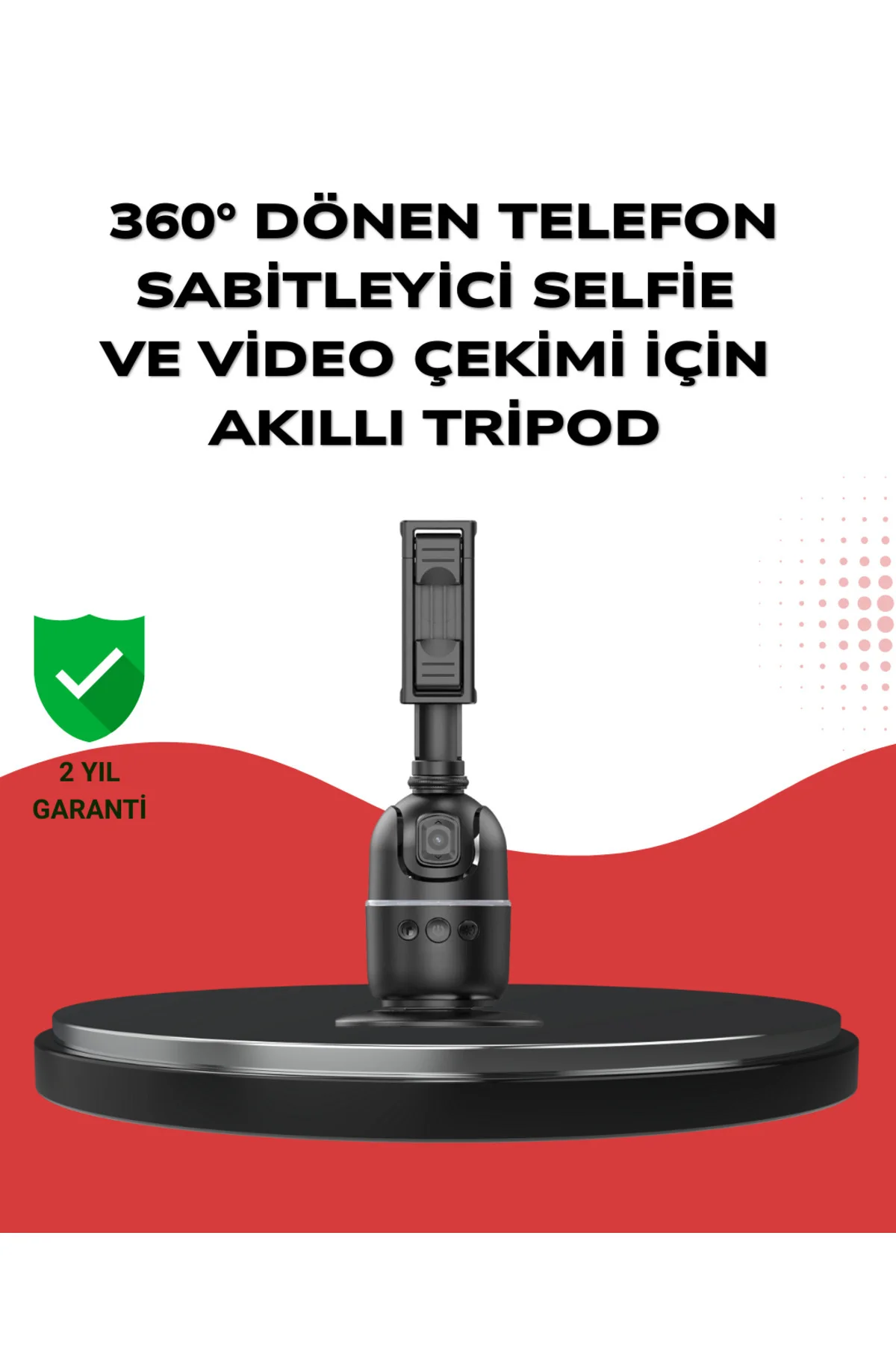 Telefon ve Kamera Uyumlu 360° Otomatik Takipli Akıllı Masa Tripod