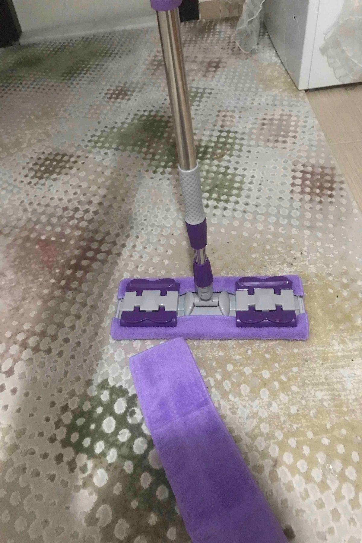 Egatoptan Teleskobik Cam Yer Tavan Silme - İstediğin Bezi Tak Kullan - 4 Ma