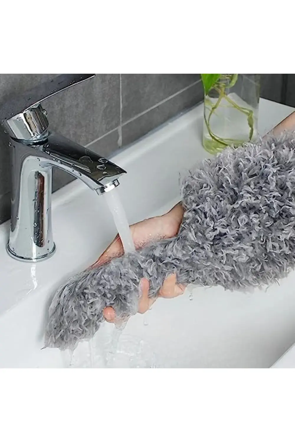 Teleskopik 3'lü Mop Toz Alma Püskülü Çok Fonksiyonlu Temizlik Set