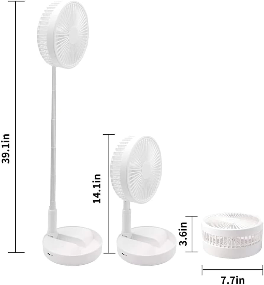 Teleskopik Fan Vantilatör 4 Modlu Şarjlı Katlanabilir Yükseltileb