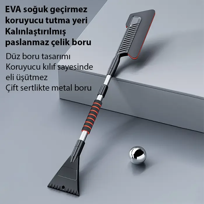 Teleskopik Kar Fırçası ve Kar Küreği (2'li Set) - Kış Temizliği İçin En İyi Çözüm