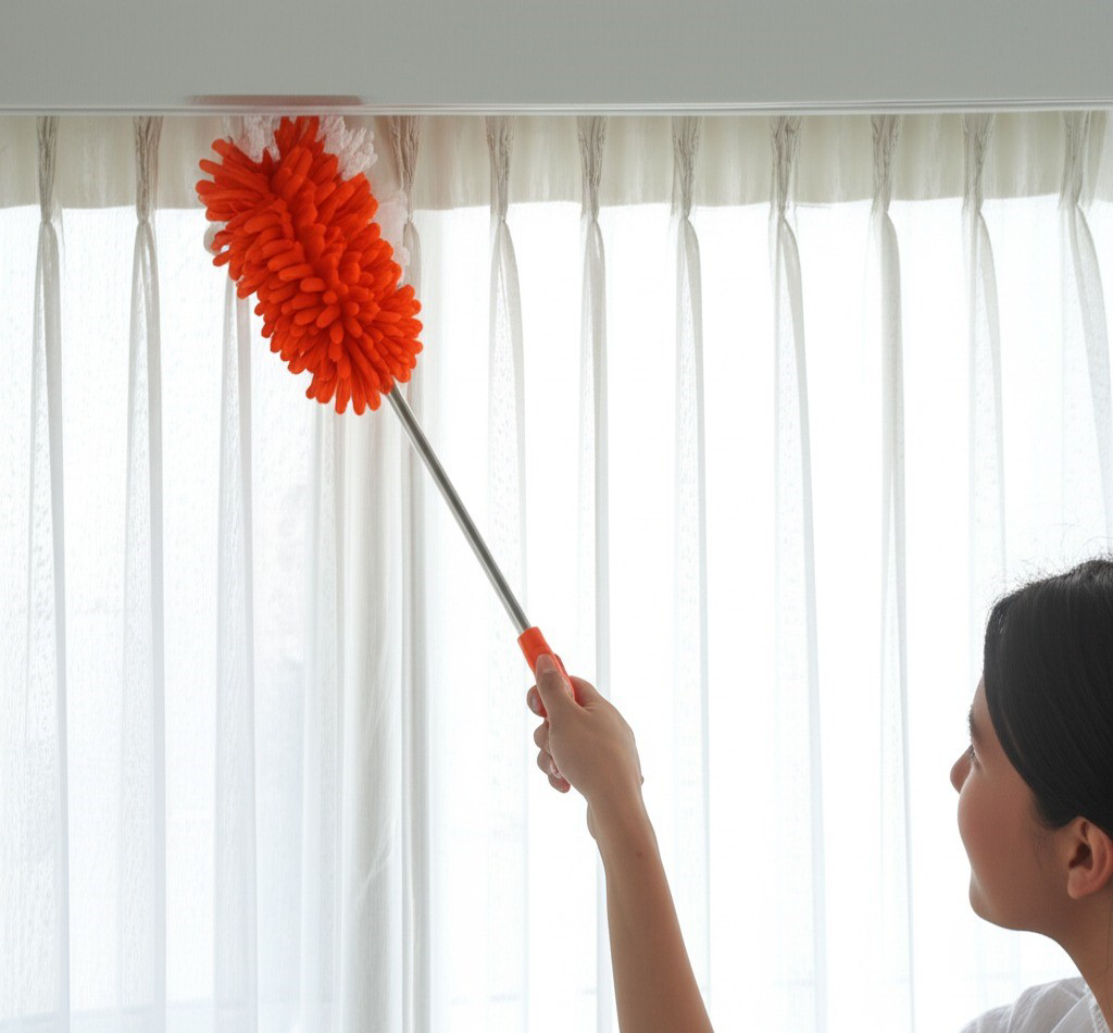 Teleskopik Mikrofiber Toz Alma Fırçası 27-76cm Uzayan Yüksek Eriş Teleskopik Mikrofiber Toz Alma Fırçası 27-76cm Uzayan Yüksek Eriş