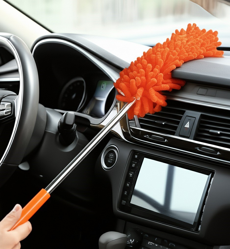 Teleskopik Mikrofiber Toz Alma Fırçası 27-76cm Uzayan Yüksek Eriş Teleskopik Mikrofiber Toz Alma Fırçası 27-76cm Uzayan Yüksek Eriş