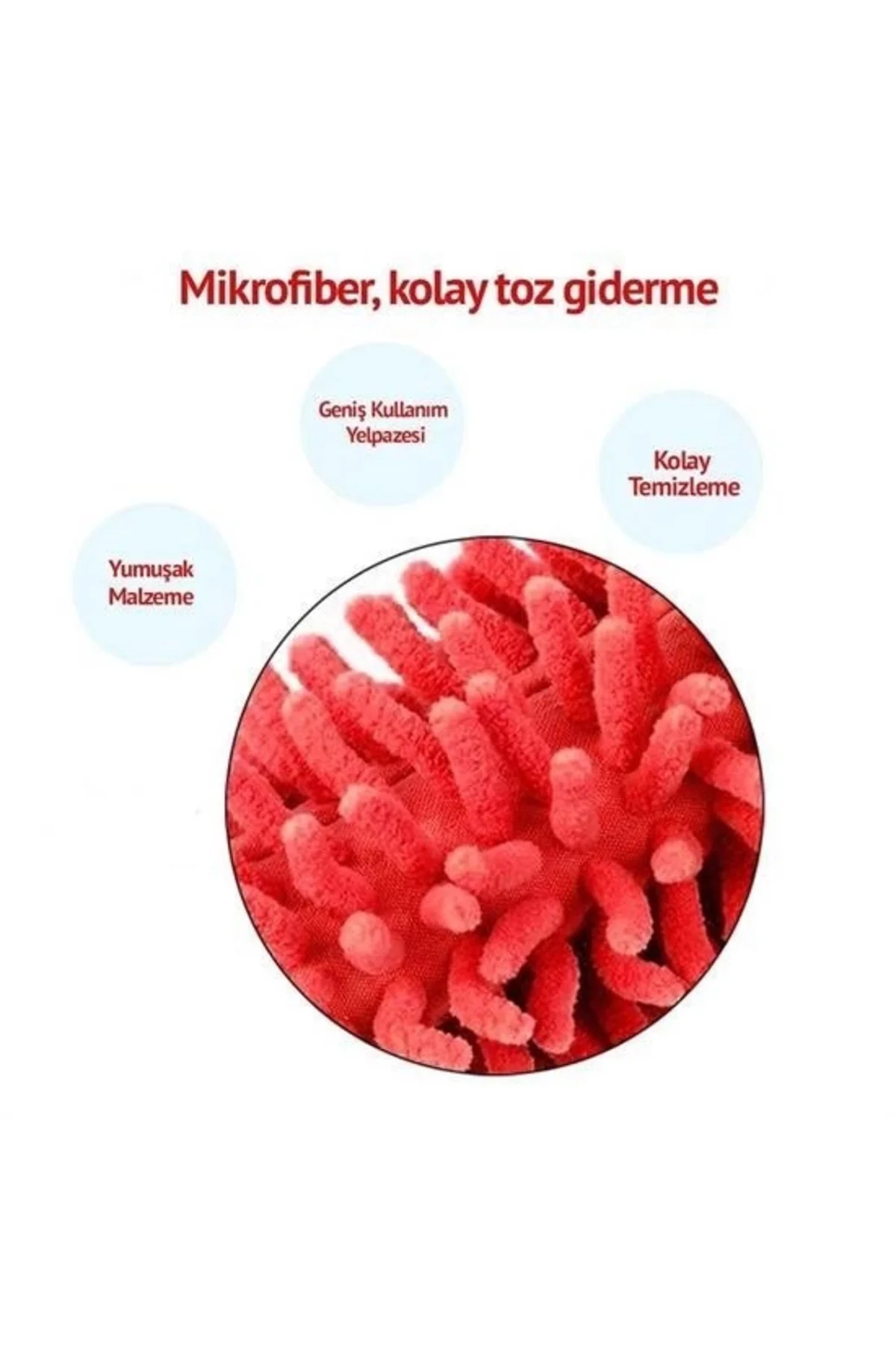 Teleskopik Mikrofiber Pratik Uzayabilen Toz Alma Fırçası Aparatı