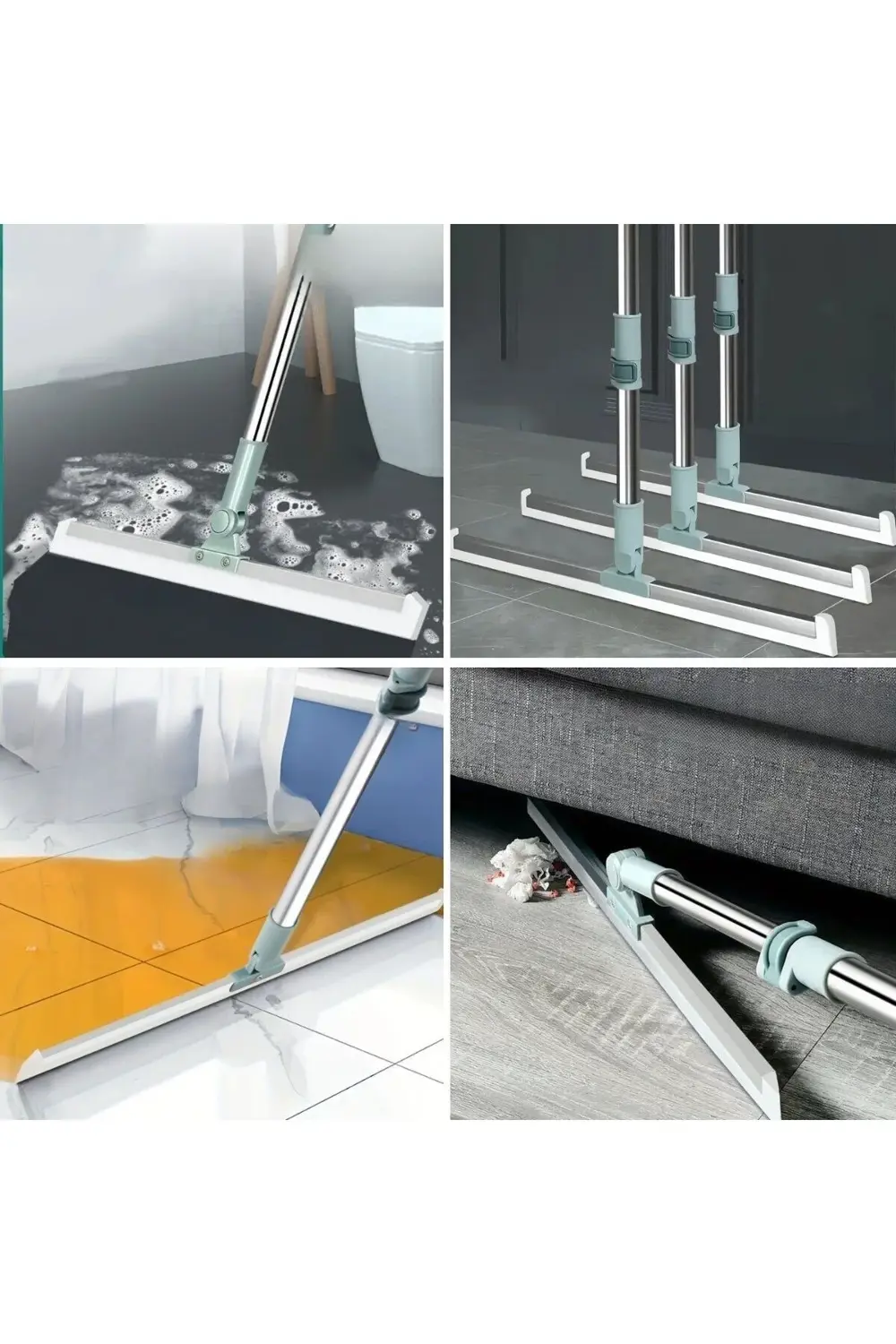 ® Teleskopik Oynar Başlıklı Cam,Zemin Silme Aparatı Çekçek