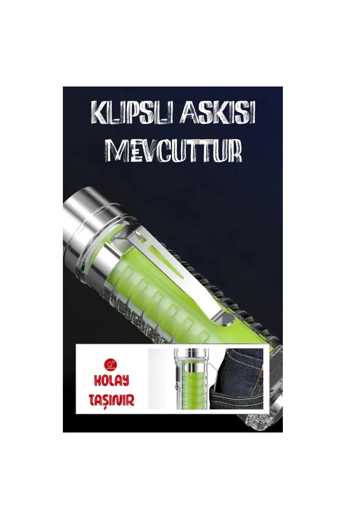 Telvesse Çakarlı Ledli Şarjlı 9 UV Işıklı SOS Acil Durum Anahtarl