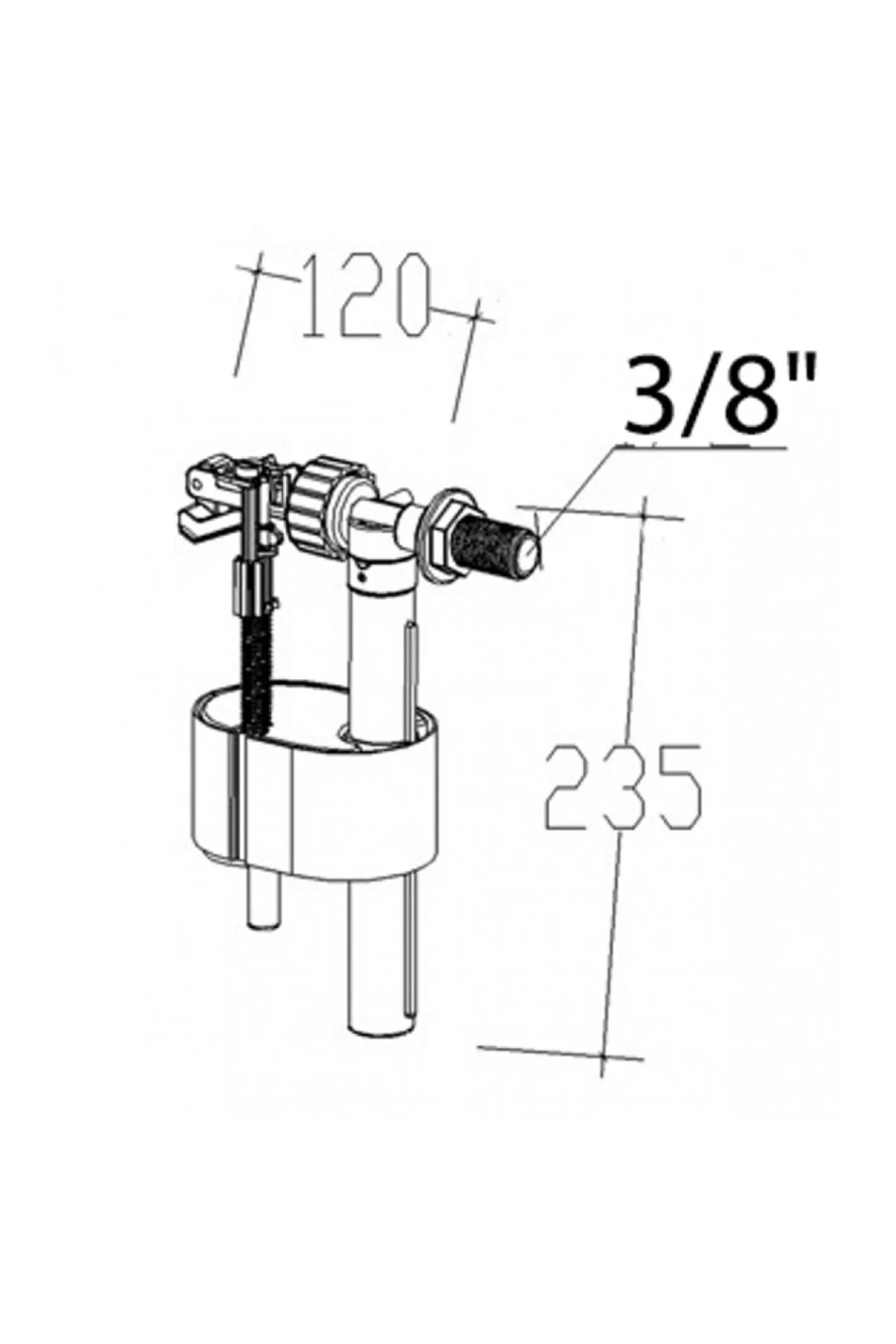 Tema Siamp 93 Y Gömme Rezervuar Handy Flatör 3/8" Metal Dişli