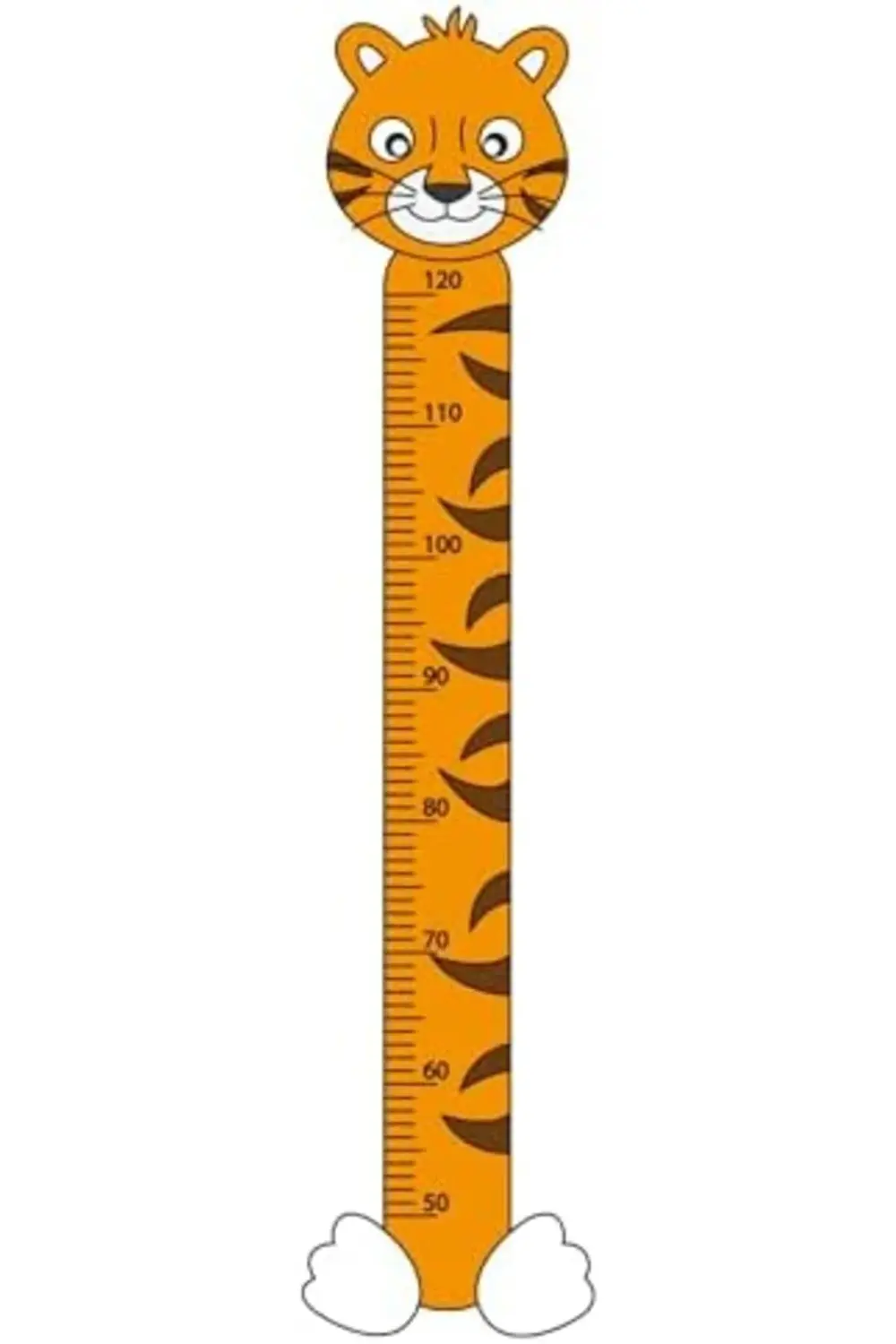 Temalı Çocuk Boy Ölçer Duvar – Sevimli Hayvan Figürlü Yükseklik C