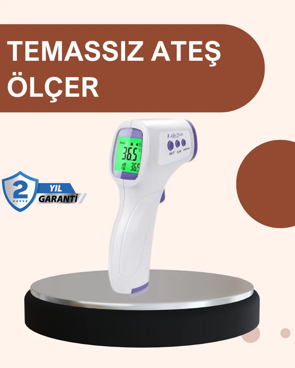 Temassız Ateş Ölçer - Hızlı, Hijyenik ve Büyük Ekranlı Dijital Termometre
