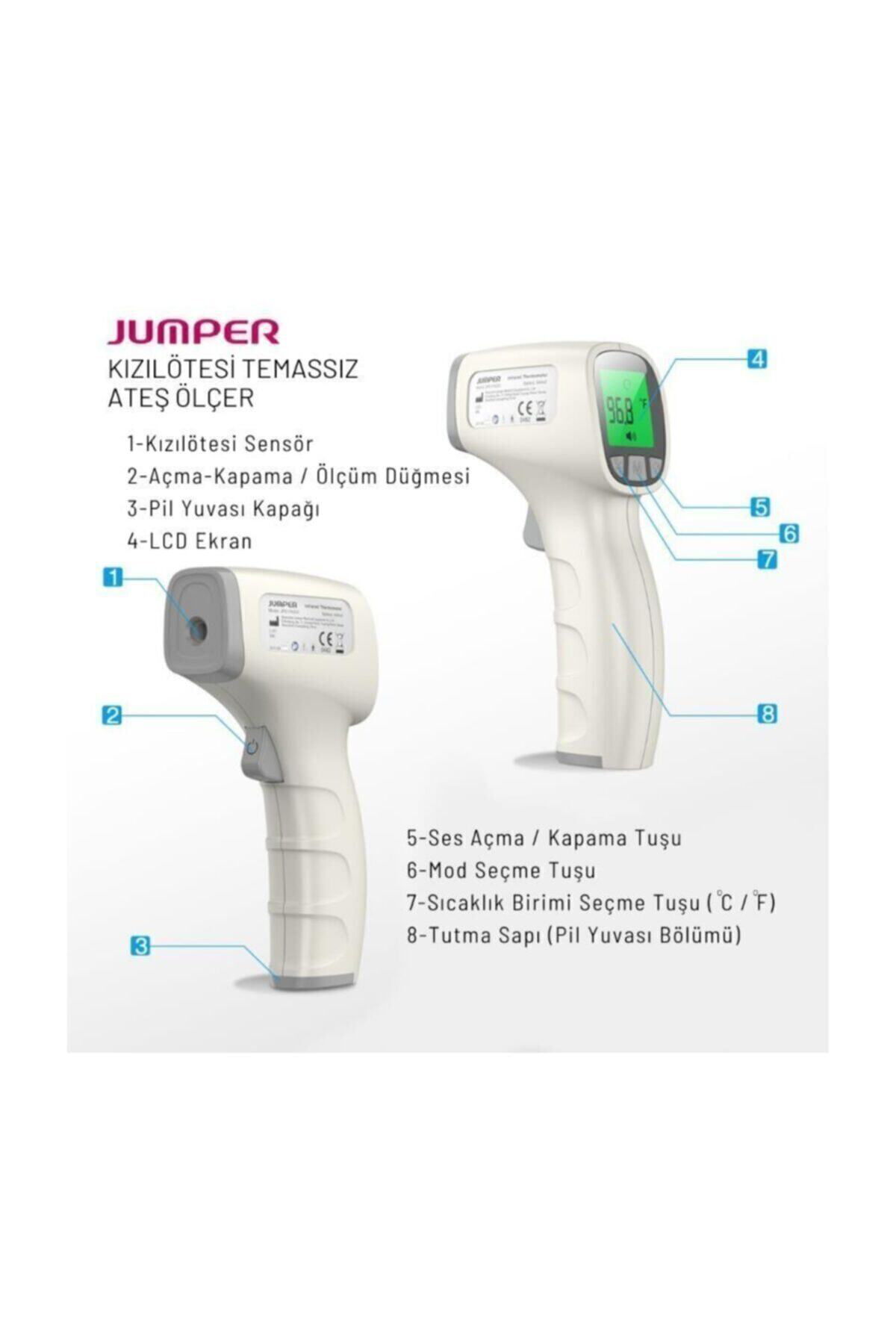 Temassız Ateş Ölçer Kızıl Ötesi Ve Alından Termometre Jpd Fr202