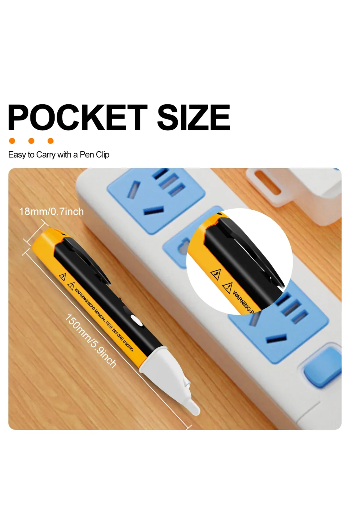 Genel Markalar Temassız İşıklı Kablo Voltaj Test Elektrik