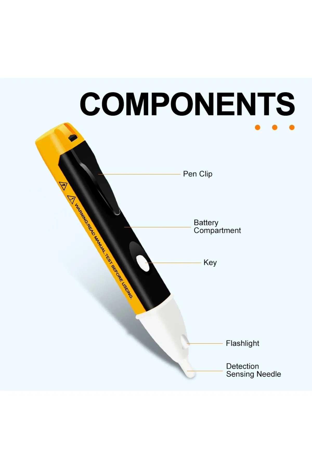 Genel Markalar Temassız İşıklı Kablo Voltaj Test Elektrik