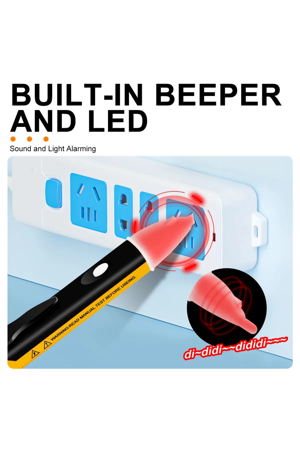 Genel Markalar Temassız İşıklı Kablo Voltaj Test Elektrik