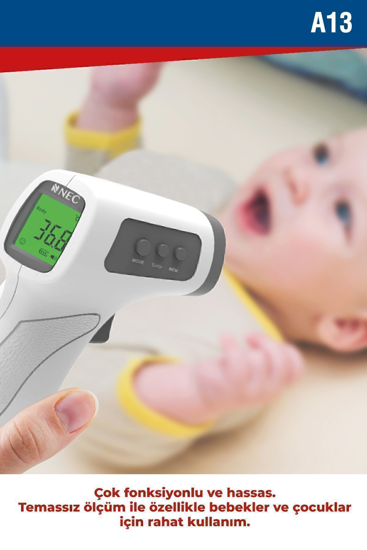 Temassız Kızılötesi Ateş-mama Sıcaklığı Ölçer