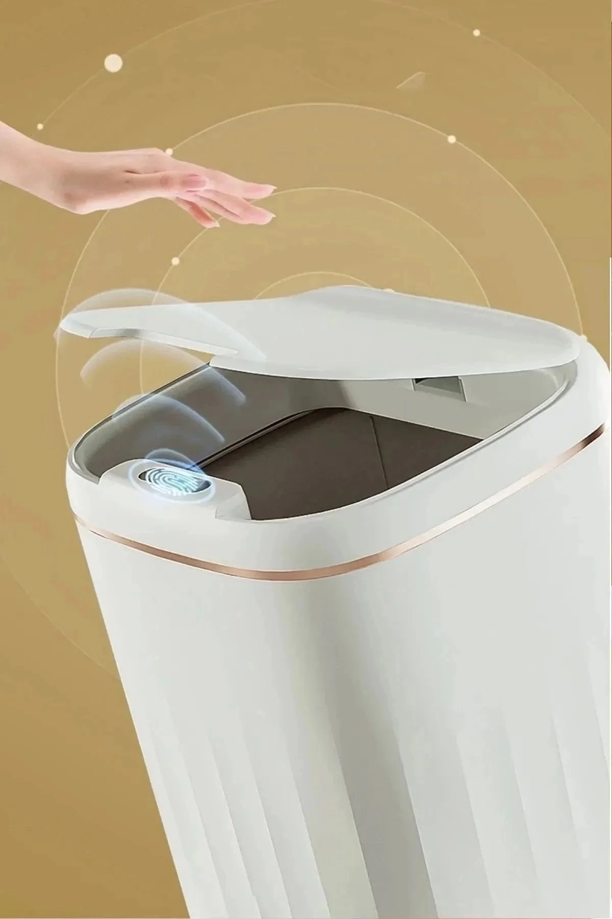 Temassız Sensörlü 20 Litre Çöp Kovası UV Işıklı Koku Geçirmez Mutfak Banyo Kullanımı