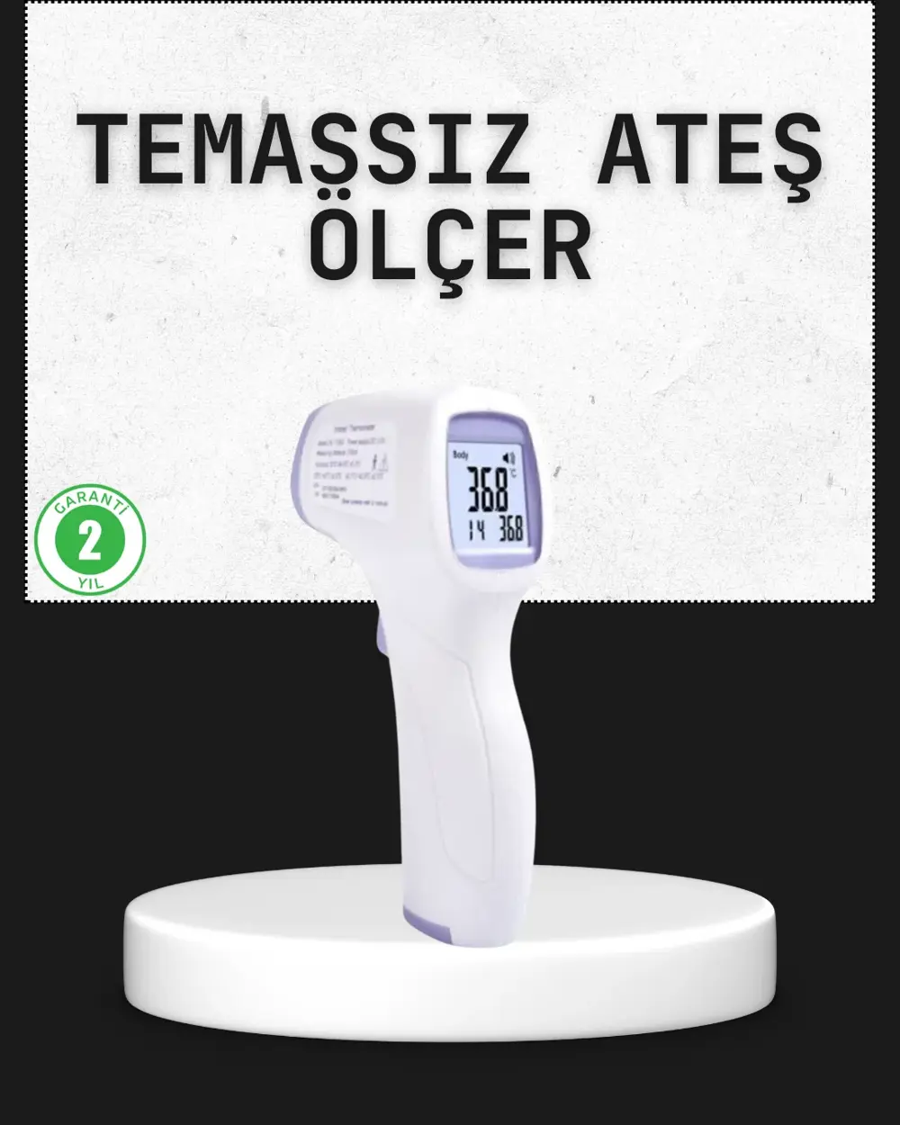 Temassız Termometre Hızlı Ölçüm Güvenli Dijital Ateş Ölçer
