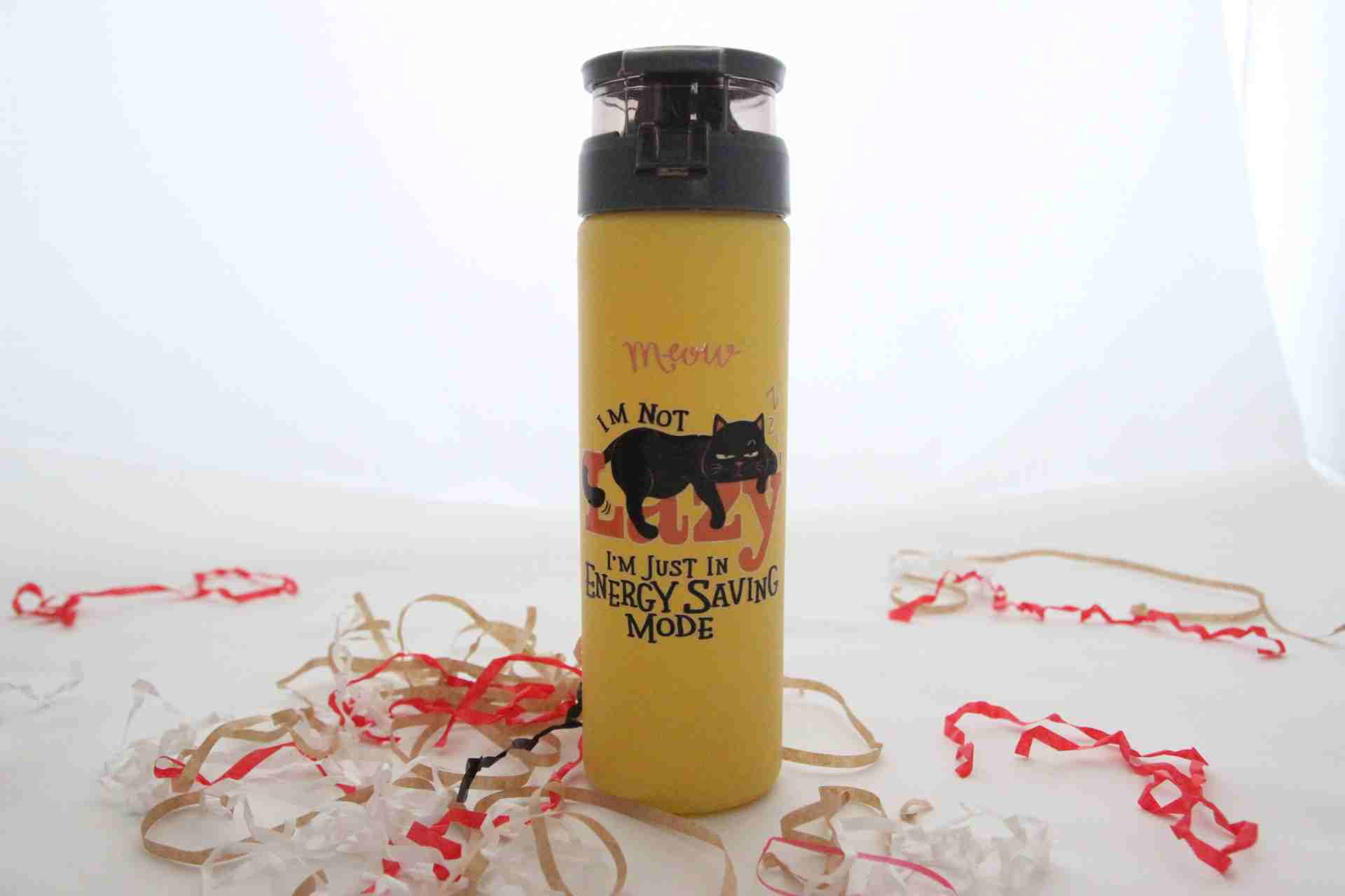 İhtiyaçavm Tembel Kedi Temalı Hediye Seti - Kupa Bardak Ve Baskılı Termos Hediye Kutusu