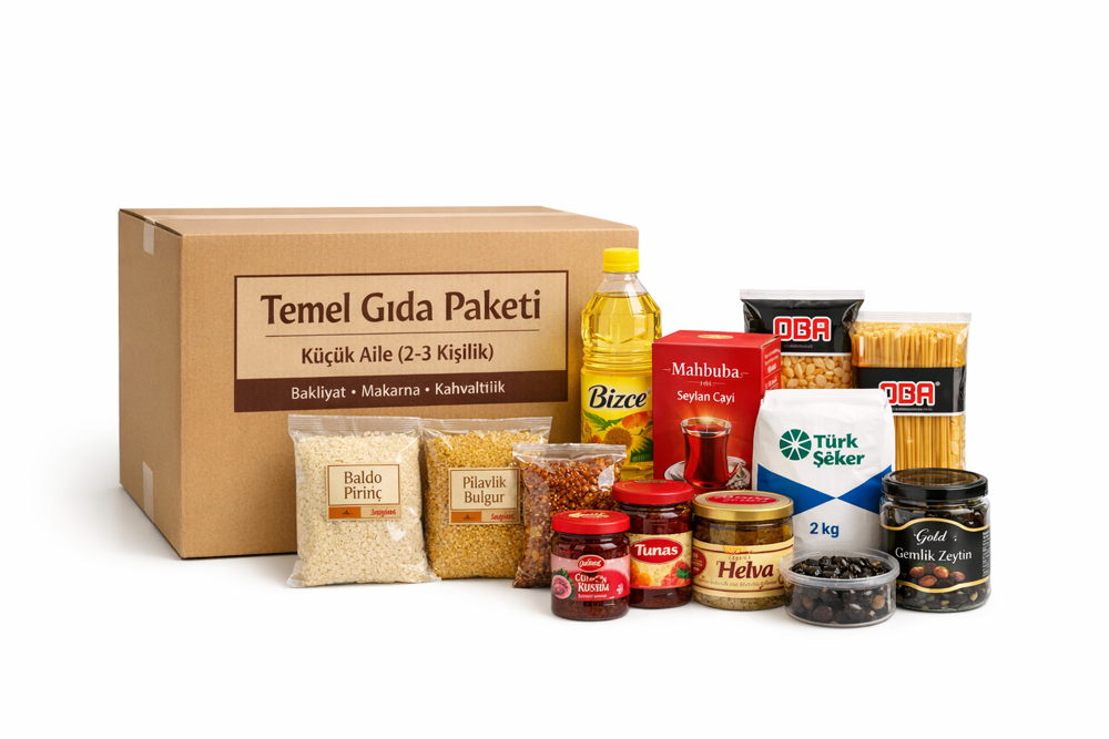 Temel Gıda Paketi | Bakliyat, Makarna ve Kahvaltılık | Küçük Aile