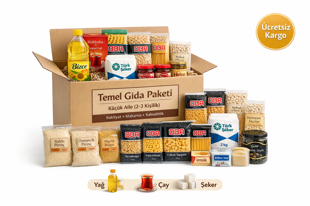 Temel Gıda Paketi | Bakliyat, Makarna ve Kahvaltılık | Küçük Aile